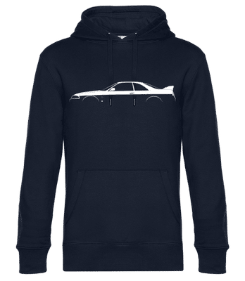 'Nissan Skyline GT-R (R33)' Silhouette - Männer Standard Hoodie - Marine - Vorne