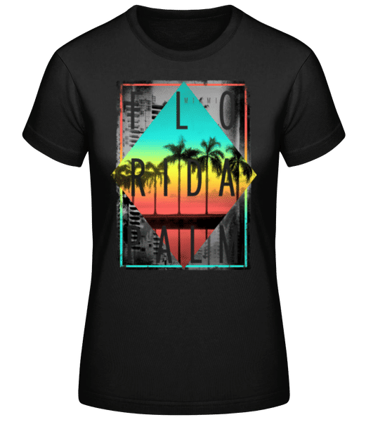 Aperçu: Florida Palm - T-shirt standard Femme - Noir - Devant