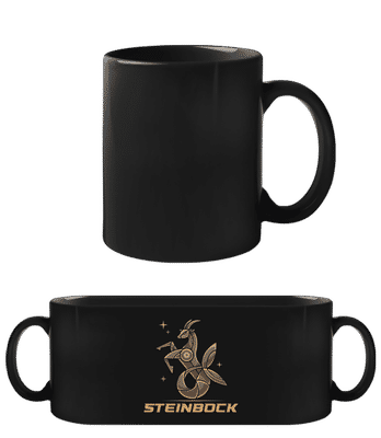 Mecha Roboter Sternzeichen Steinbock - Schwarze Tasse - Schwarz - Vorne