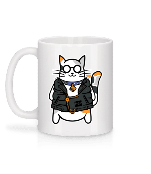 Aperçu: Cool Cat - Mug en céramique blanc - Blanc - Derrière