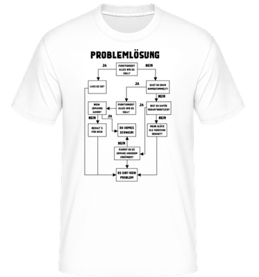 Problemlösung - Shirtinator Männer T-Shirt - Weiß - Vorne