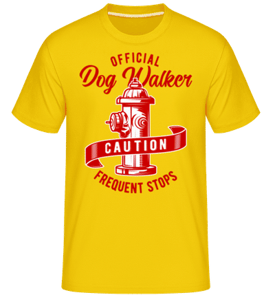 Official Dog Walker -  T-Shirt Shirtinator homme - Jaune doré - Devant