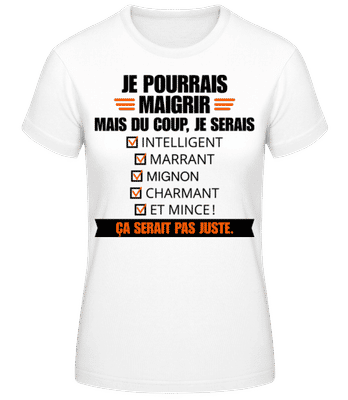 Je Pourrais Maigrir - T-shirt femme B&C - Blanc - Devant