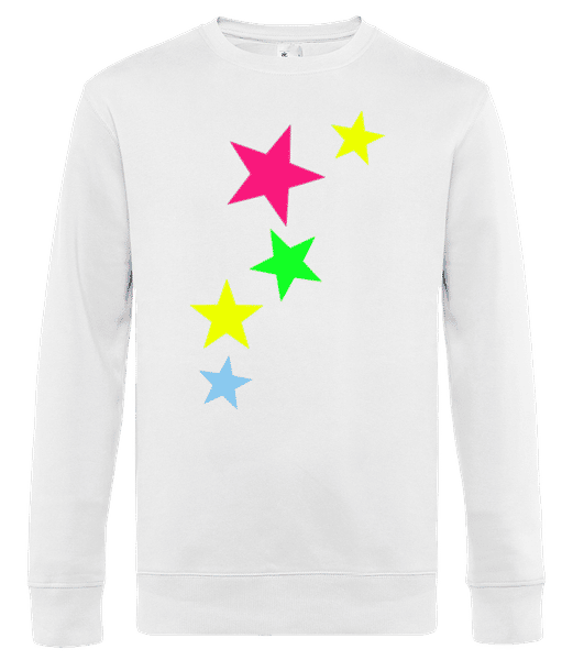 Aperçu: Étoiles De Couleurs - Sweat-shirt standard pour homme - Blanc - Devant