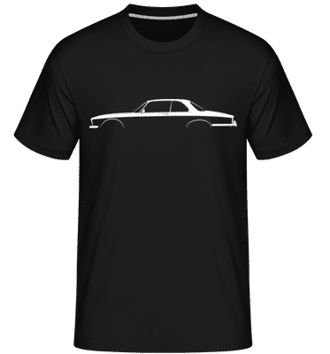 'Jaguar XJ Coupe (Series II)' Silhouette - Shirtinator Men's T-Shirt - Black - Front