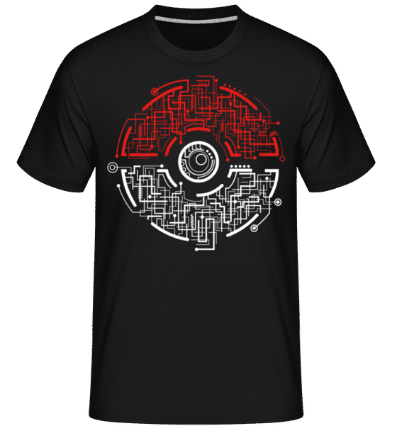 Aperçu: Electric Pokeball -  T-Shirt Shirtinator homme - Noir - Devant