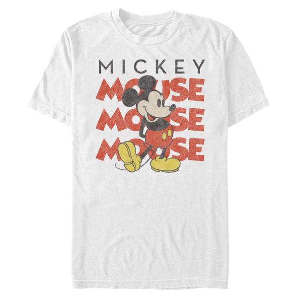 Aperçu: Disney - Mickey Mouse - Mickey Mouse Mickey Classic - Homme T-shirt - Blanc - Devant