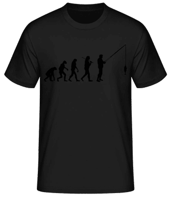 Evolution Fishing - Camiseta básica para hombre - Negro - delante