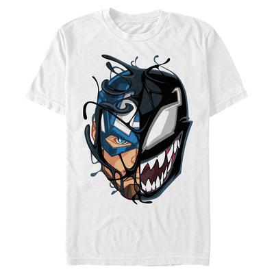 Marvel - Captain America Captain Venom - Homme T-shirt - Blanc - Devant