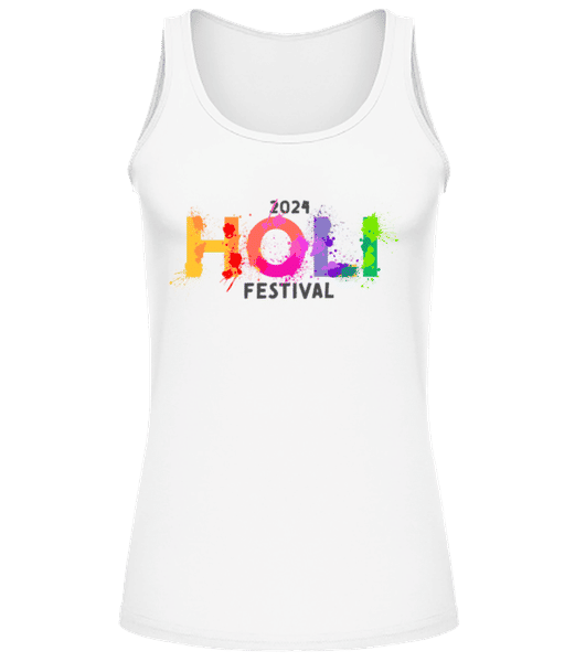 Aperçu: Holi Festival 2025 - Débardeur Femme - Blanc - Devant