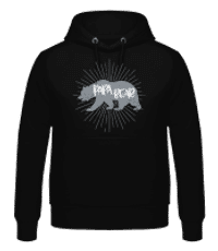 Papa Bear - Pánská mikina s kapucí - Černá - Napřed