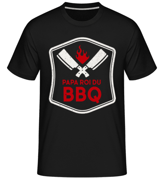 Aperçu: Papa Roi Du BBQ -  T-Shirt Shirtinator homme - Noir - Devant