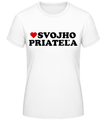 Milujem Svojho Priateľa - Dámske basic tričko - Biela - Predné