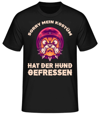 Kostüm Vom Hund Gefressen - Männer Basic T-Shirt - Schwarz - Vorne