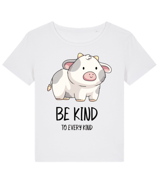 Vorschau: Be Kind To Every Kind - Frauen Bio T-Shirt Stanley Stella 2.0 - Weiß - Vorne