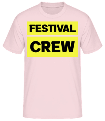 Festival Crew - Men's Basic T-Shirt - Pink - Front