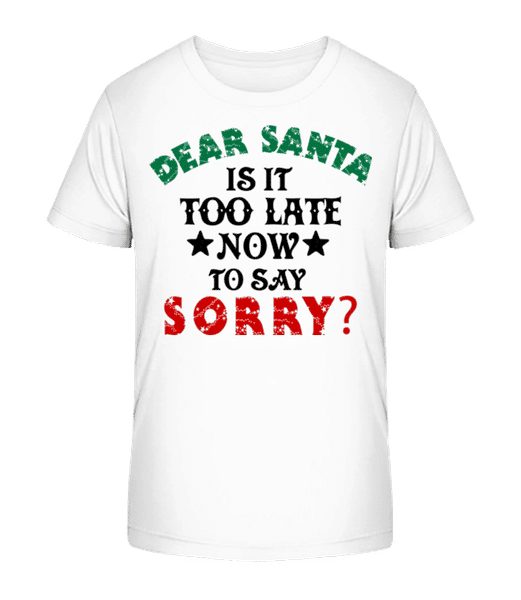 Aperçu: Dear Santa Is It Too Late? - T-shirt bio Enfant Stanley Stella 2.0 - Blanc - Devant
