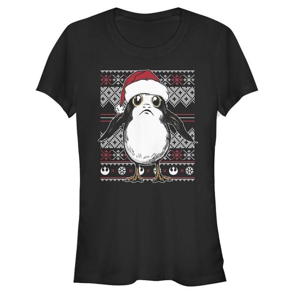 Aperçu: Star Wars - Le Réveil de la Force - Porg Sweater - Christmas - Femme T-shirt - Noir - Devant