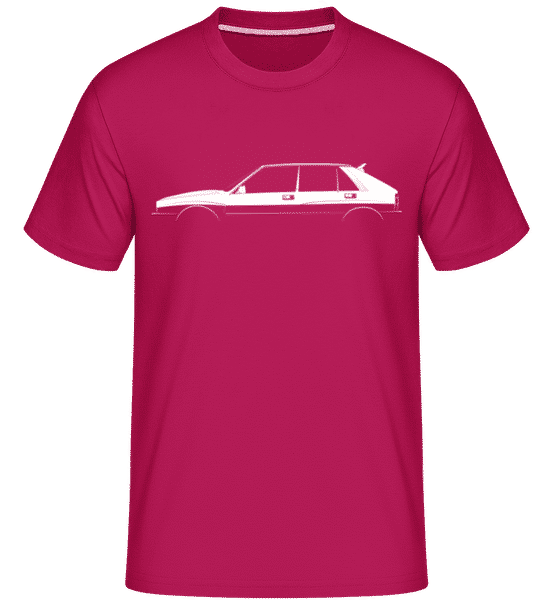 Preview: 'Lancia Delta HF Integrale' Silhouette - Shirtinator Men's T-Shirt - Magenta - Front