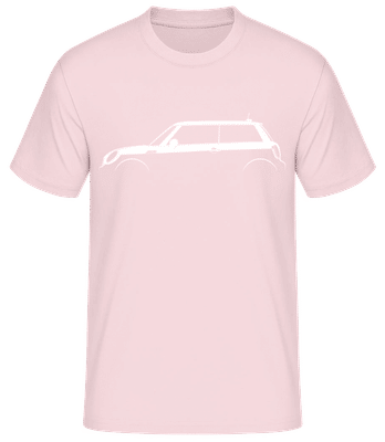 'Mini Cooper (R56)' Silhouette - Pánské basic tričko - Růžová - Napřed
