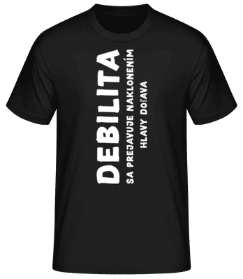 Debilita - Pánske basic tričko - Čierna - Predné