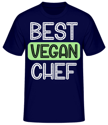 Best Vegan Chef - T-shirt standard Homme - Bleu marine - Devant