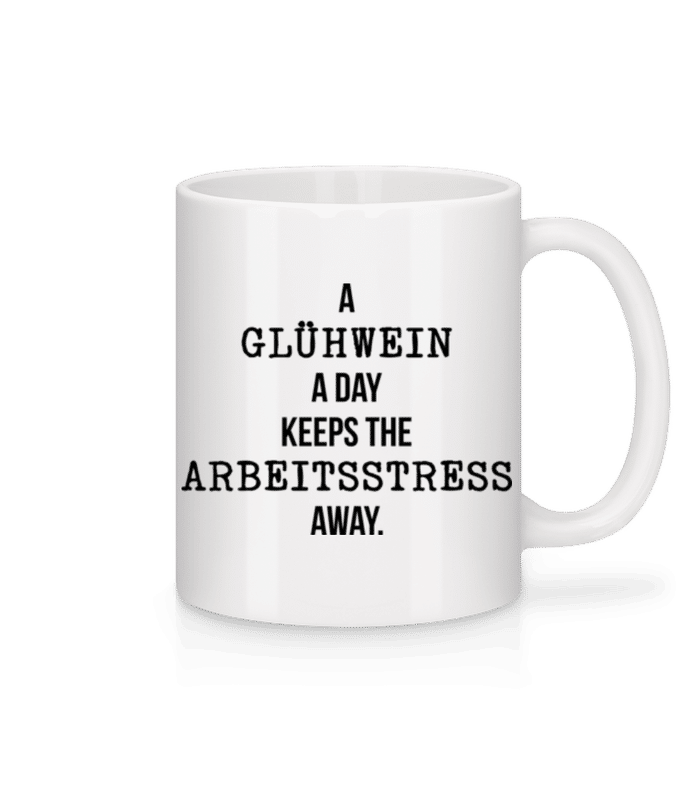 Vorschau: A Glühwein A Day - Tasse - Weiß - Vorne