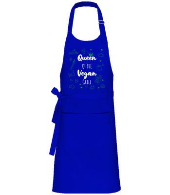 Queen Of The Vegan - Profi Kochschürze - Royalblau - Vorne
