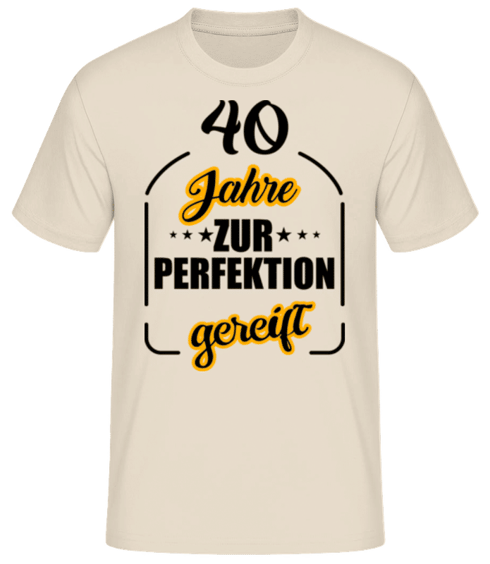 Vorschau: 40 Jahre Gereift - Männer Basic T-Shirt - Creme - Vorne