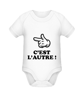C’est L’autre - Body manches courtes bio - Blanc - Devant