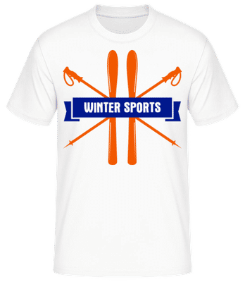Winter Sports Sign - Men's Basic T-Shirt - White - Front
