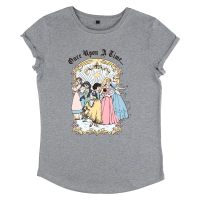Disney Princezná - Vintage Princess Group - Dámske Tričko - Svetlosivá - Predné