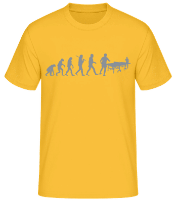 Évolution De Ping Pong - T-shirt standard Homme - Jaune doré - Devant