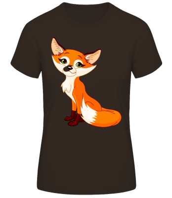 Renard Mignon - T-shirt standard Femme - Marron - Devant