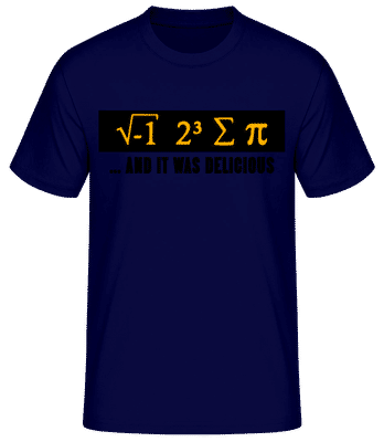 Delicious Mathematics - Men's Basic T-Shirt - Navy - Front