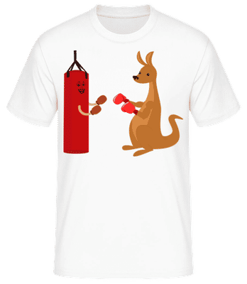 Boxing Kangaroo - T-shirt standard Homme - Blanc - Devant