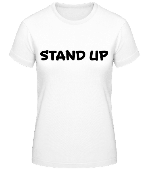 Vorschau: Stand Up - Frauen Basic T-Shirt - Weiß - Vorne