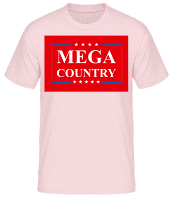Mega Country - Männer Basic T-Shirt - Rosa - Vorne