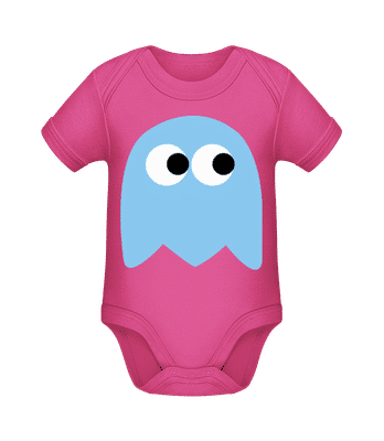 Computer Game Monster - Organic Baby Body - Magenta - Front
