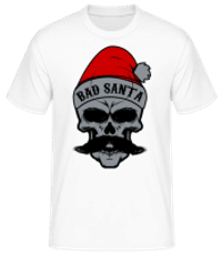 Bad Santa Skull Mustache - Men's B&C T-Shirt - White - Front