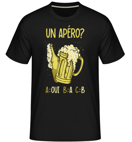 Aperçu: Un Apéro -  T-Shirt Shirtinator homme - Noir - Devant