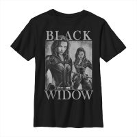 Marvel - Black Widow - Black Widow Two Widows Mirror - Kids T-Shirt - Black - Front