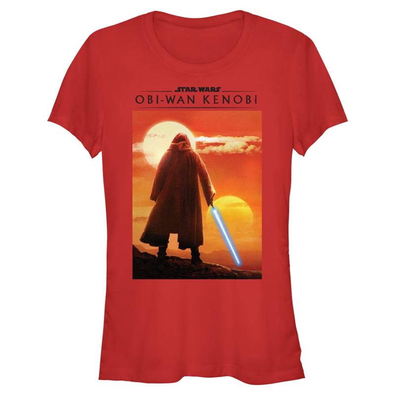 Preview: Star Wars - Obi-Wan Kenobi - Obi-Wan Kenobi Two Suns - Women's T-Shirt - Red - Front
