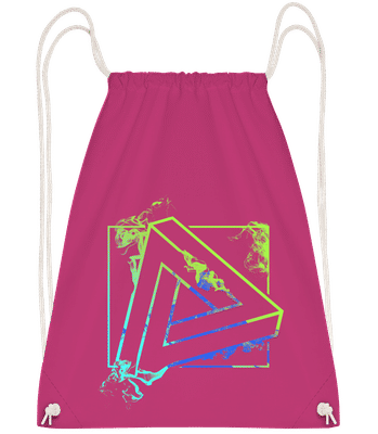 Impossible Triangle - Drawstring batoh so šnúrkami - Magenta - Predné