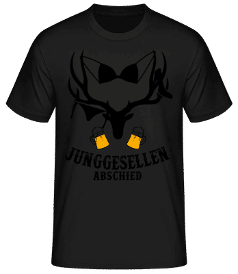 Junggesellenabschied BH-Hirsch - Männer T-Shirt B&C - Schwarz - Vorne