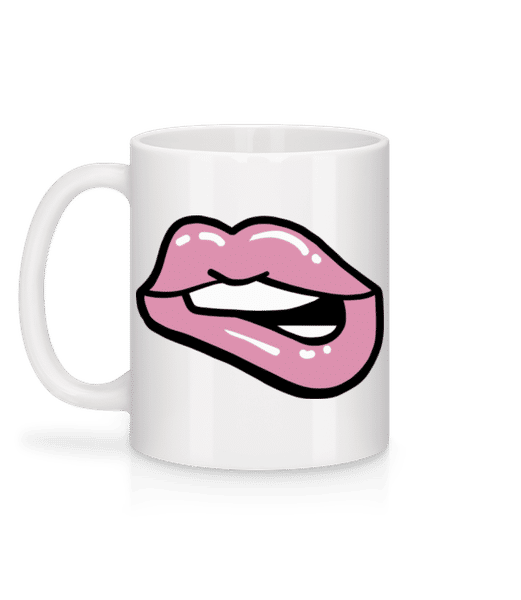 Aperçu: Pink Lips - Mug en céramique blanc - Blanc - Derrière