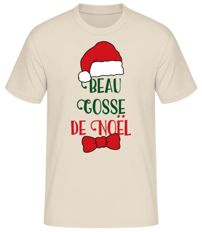 Aperçu: Beau Gosse De Noël - T-shirt standard Homme - Crème - Devant