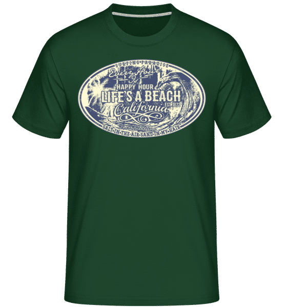Preview: Lifes A Beach -  Shirtinator Men's T-Shirt - Bottle green - Front