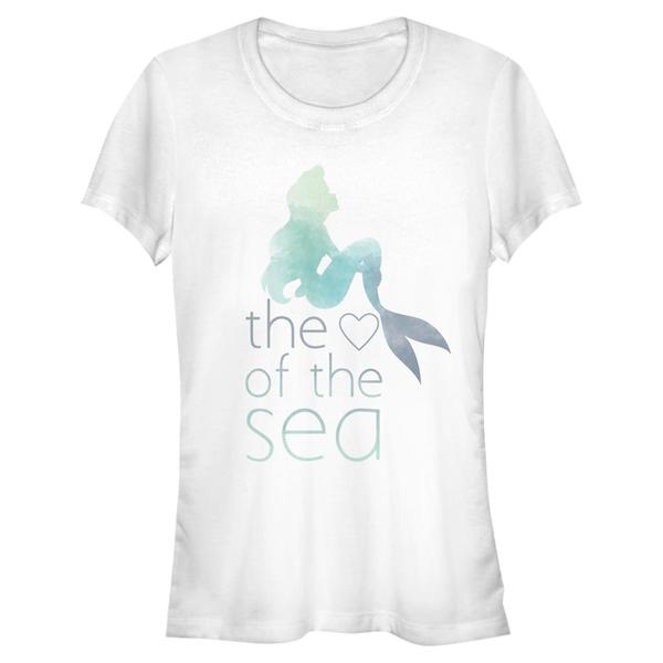 Aperçu: Disney - Ariel La Petite Sirène - Malá mořská víla Heart Of The Sea - Femme T-shirt - Blanc - Devant