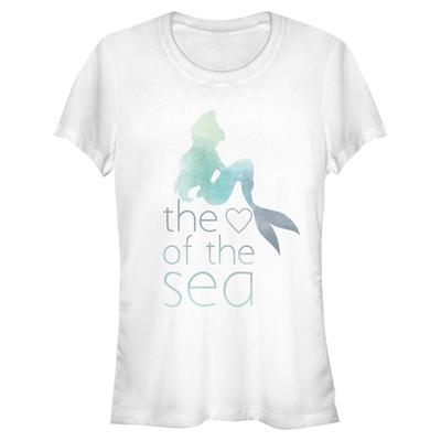 Disney - Ariel La Petite Sirène - Malá mořská víla Heart Of The Sea - Femme T-shirt - Blanc - Devant